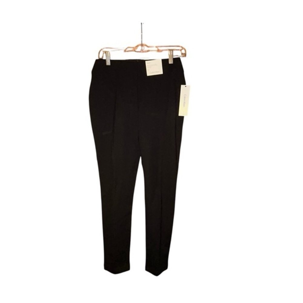 Calvin Klein Womens NWT Black Stretch Tapered Ankle Length Suit Dress Pants Sz 6